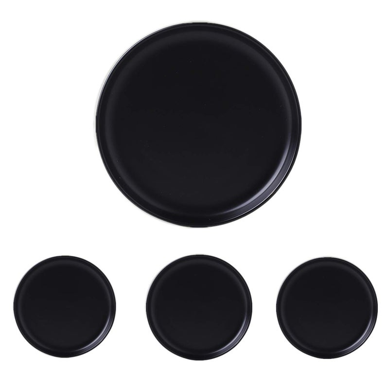 Swuut Matte Ceramic Appetizer Plates 6 Inch,Small Mini Dessert Plates Set of 4,Microwave and Oven Safe Snack,Bread,Butter Dessert,Pie,Cake Plates Cat Dishes(6 inch,Black) - Image 1